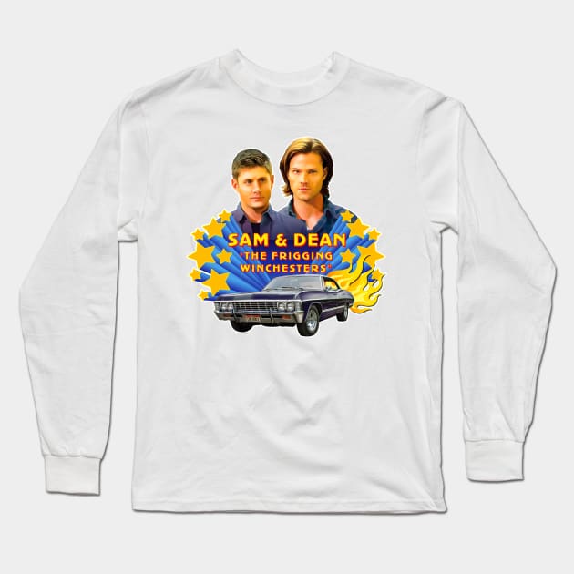 Sam & Dean Vintage Style Long Sleeve T-Shirt by ArtsyDenise